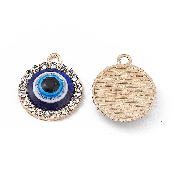 PandaHall Alloy Crystal Rhinestone Pendants, with Resin Evil Eye, Flat Round Charms, Light Gold, 20x16.5x4.5mm, Hole: 1.8mm Alloy+Rhinestone..., Blue
PandaHall Alloy Crystal Rhinestone Pendants, with Resin Evil Eye, Flat Round Charms, Light Gold, 20x16.5x4.5mm, Hole: 1.8mm Alloy+Rhinestone..., Blue