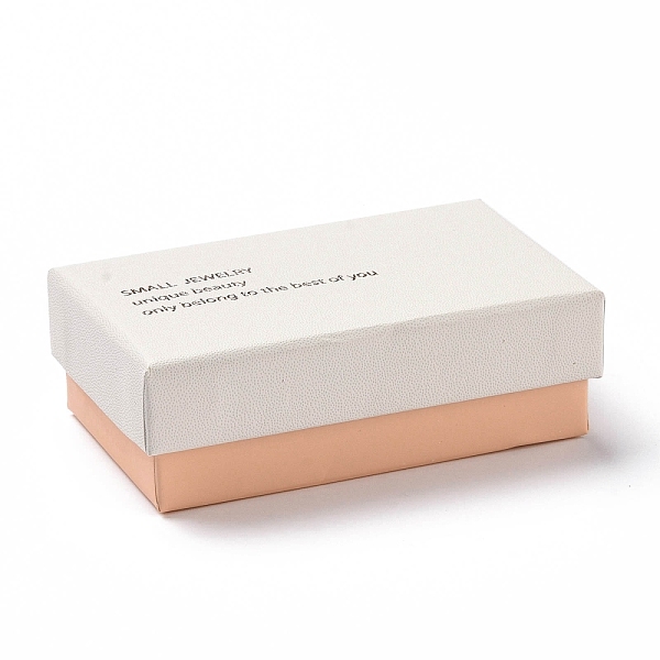 PandaHall Cardboard Jewelry Boxes, with Black Sponge Inside and White Snap Cover, for Necklaces & Ring, Rectangle with Word, Pink, 5x8x2.7cm...
PandaHall Cardboard Jewelry Boxes, with Black Sponge Inside and White Snap Cover, for Necklaces & Ring, Rectangle with Word, Pink, 5x8x2.7cm...