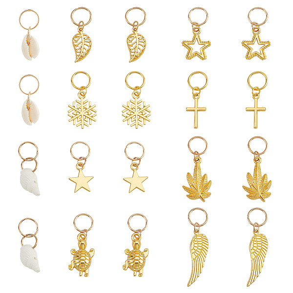 PandaHall 40Pcs 2 Sets Alloy & Shell Dreadlocks Beads, Braiding Hair Pendants Decoration Clips, Golden, 27~35mm, Charm: 15~29.5x8~15x1~8mm...
PandaHall 40Pcs 2 Sets Alloy & Shell Dreadlocks Beads, Braiding Hair Pendants Decoration Clips, Golden, 27~35mm, Charm: 15~29.5x8~15x1~8mm...