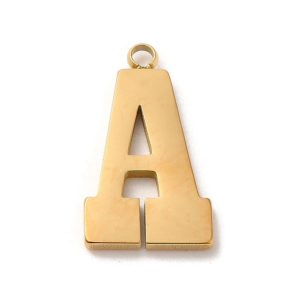 PandaHall 304 Stainless Steel Pendants, Letter A Charm, Real 14K Gold Plated, 17.5x10x1mm, Hole: 1.6mm 304 Stainless Steel Letter A
PandaHall 304 Stainless Steel Pendants, Letter A Charm, Real 14K Gold Plated, 17.5x10x1mm, Hole: 1.6mm 304 Stainless Steel Letter A