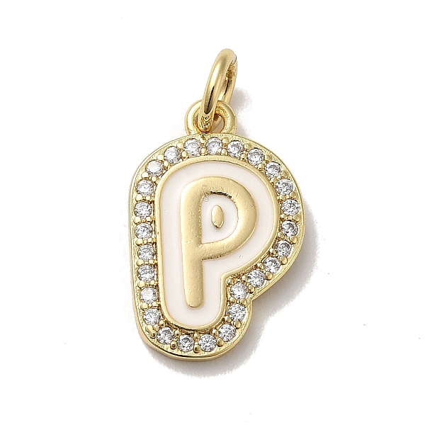 PandaHall Brass Micro Pave Cubic Zirconia Pendants, with Jump Rings, Real 18K Gold Plated, Letter P, 18.5x12x2mm, Hole: 3.8mm Brass+Cubic..., Clear
PandaHall Brass Micro Pave Cubic Zirconia Pendants, with Jump Rings, Real 18K Gold Plated, Letter P, 18.5x12x2mm, Hole: 3.8mm Brass+Cubic..., Clear