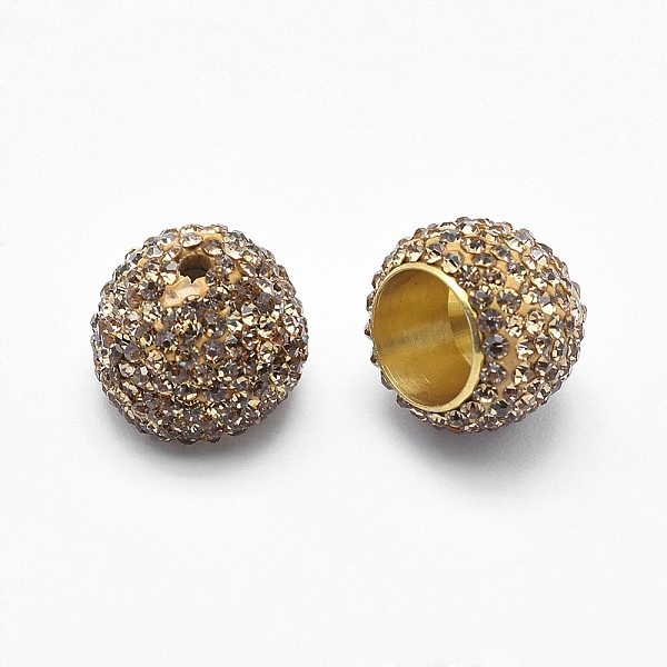 PandaHall Brass Cord Ends, End Caps, with Polymer Clay Grade A Rhinestone, Nickel Free, Raw(Unplated), Lt.Col.Topaz, 11~11.5x12mm, Hole: 2mm..., Yellow
PandaHall Brass Cord Ends, End Caps, with Polymer Clay Grade A Rhinestone, Nickel Free, Raw(Unplated), Lt.Col.Topaz, 11~11.5x12mm, Hole: 2mm..., Yellow