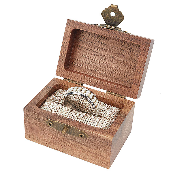PandaHall Rectangle Vintage Wood Ring Storage Boxes, Flip Cover Case, with Jute Inside and Iron Clasps, for Wedding, Proposal, Valentine's...
PandaHall Rectangle Vintage Wood Ring Storage Boxes, Flip Cover Case, with Jute Inside and Iron Clasps, for Wedding, Proposal, Valentine's...