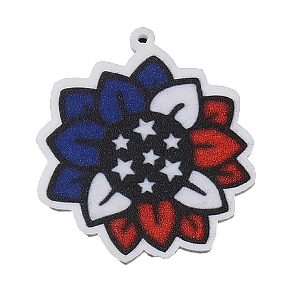 PandaHall Independence Day Acrylic Pendants, American Flag, Flower, 38.5x34x2mm, Hole: 1.4mm Acrylic Flower
PandaHall Independence Day Acrylic Pendants, American Flag, Flower, 38.5x34x2mm, Hole: 1.4mm Acrylic Flower