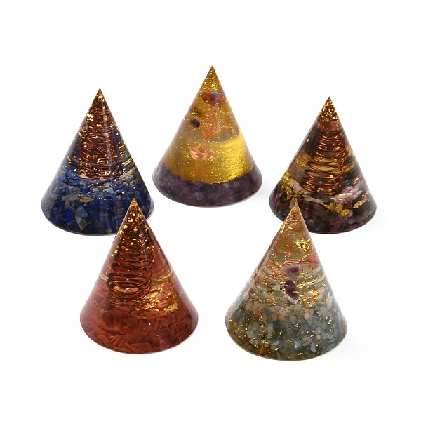 PandaHall Orgonite Cone, Resin Pointed Home Display Decorations, with Natural Gemstone and Metal Findings, 50x60mm Mixed Stone Cone..., Multicolor
PandaHall Orgonite Cone, Resin Pointed Home Display Decorations, with Natural Gemstone and Metal Findings, 50x60mm Mixed Stone Cone..., Multicolor