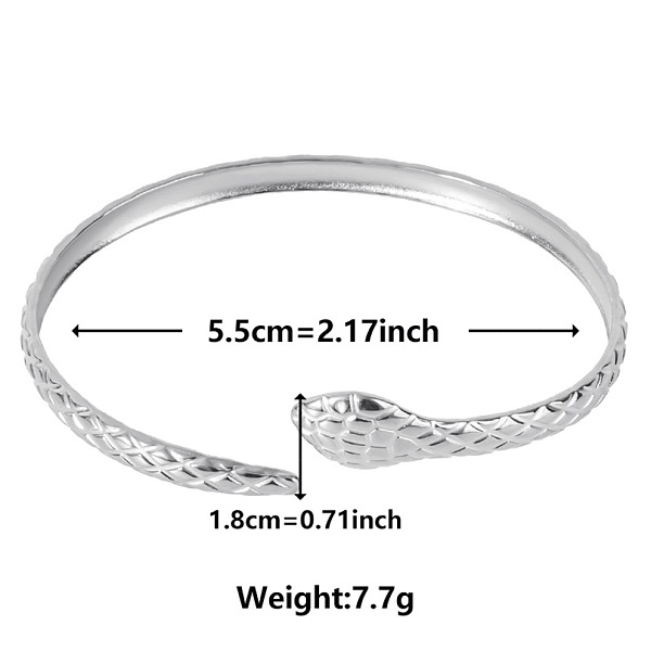PandaHall Elegant and Stylish Design Snake Shape 304 Stainless Steel Cuff Bangles for Women Stainless Steel
PandaHall Elegant and Stylish Design Snake Shape 304 Stainless Steel Cuff Bangles for Women Stainless Steel