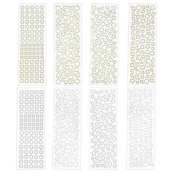 PandaHall CHGCRAFT 16 Sheet 8 Style Geometric Waterproof Plastic Metallic Stickers, with Self-adhesive, Star & Moon & Round & Butterfly &..., Multicolor
PandaHall CHGCRAFT 16 Sheet 8 Style Geometric Waterproof Plastic Metallic Stickers, with Self-adhesive, Star & Moon & Round & Butterfly &..., Multicolor