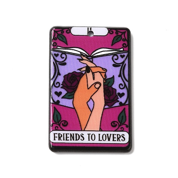 PandaHall Acrylic Pendants, Rectangle with Tarot Pattern, Camellia, 41x26x2.5mm, Hole: 1.8mm Acrylic Tarot Pink
PandaHall Acrylic Pendants, Rectangle with Tarot Pattern, Camellia, 41x26x2.5mm, Hole: 1.8mm Acrylic Tarot Pink