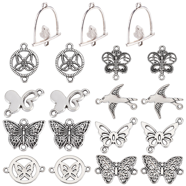 PandaHall SUNNYCLUE 72Pcs 9 Styles Tibetan Style Zinc Alloy Connector Charms, Butterfly & Bird & Flat Round, Antique Silver, 11~21x14~22x2mm...
PandaHall SUNNYCLUE 72Pcs 9 Styles Tibetan Style Zinc Alloy Connector Charms, Butterfly & Bird & Flat Round, Antique Silver, 11~21x14~22x2mm...
