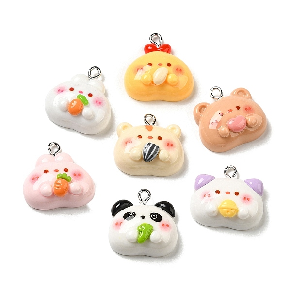 PandaHall Opaque Resin Pendants, Animal Heads Charms with Platinum Plated Iron Loops, Mixed Color, 21~25x21~22x8mm, Hole: 2.5mm Iron+Resin..., Multicolor
PandaHall Opaque Resin Pendants, Animal Heads Charms with Platinum Plated Iron Loops, Mixed Color, 21~25x21~22x8mm, Hole: 2.5mm Iron+Resin..., Multicolor