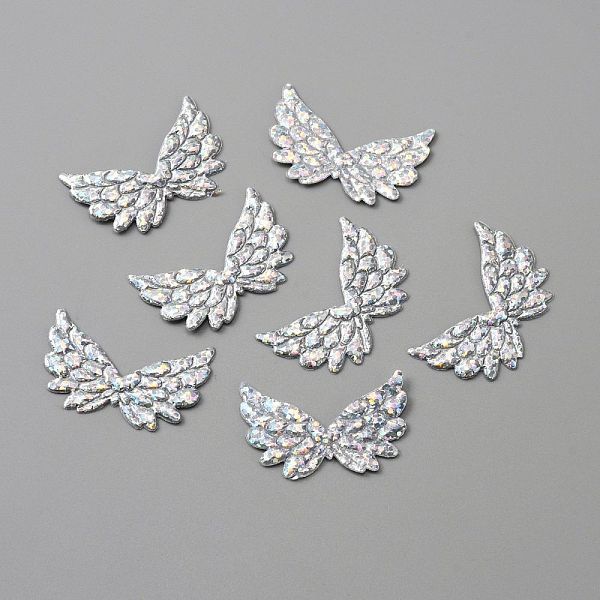 PandaHall Non-Woven Fabric Ornament Accessories, Iridescent Embossed Angel Wing, Silver, 22x35x0.7mm Cloth Wing Silver
PandaHall Non-Woven Fabric Ornament Accessories, Iridescent Embossed Angel Wing, Silver, 22x35x0.7mm Cloth Wing Silver
