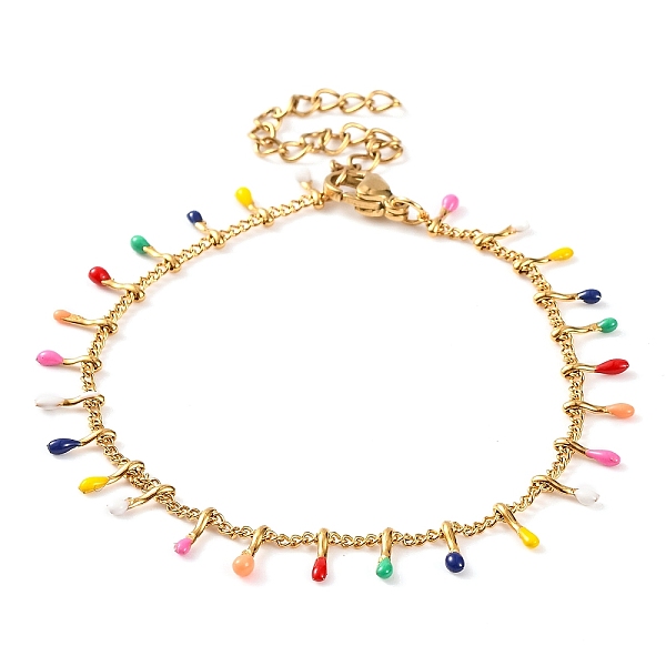 PandaHall 304 Stainless Steel Colorful Enamel Tassel Oval Charm Bracelets for Women, Real 18K Gold Plated, 6-3/4 inch(17.2cm) 304 Stainless...
PandaHall 304 Stainless Steel Colorful Enamel Tassel Oval Charm Bracelets for Women, Real 18K Gold Plated, 6-3/4 inch(17.2cm) 304 Stainless...