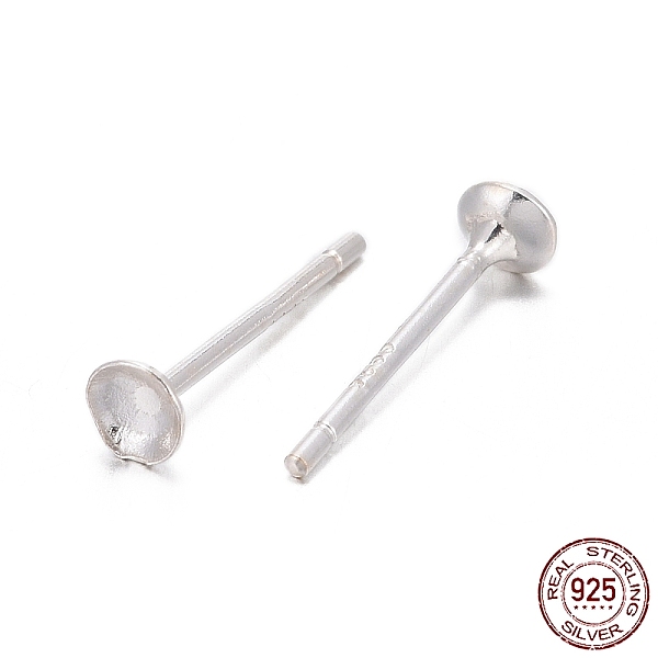 PandaHall 925 Sterling Silver Ear Stud Findings, Earring Posts with 925 Stamp, Silver, 12mm, Tray: 3mm, Pin: 0.8mm Sterling Silver Silver
PandaHall 925 Sterling Silver Ear Stud Findings, Earring Posts with 925 Stamp, Silver, 12mm, Tray: 3mm, Pin: 0.8mm Sterling Silver Silver