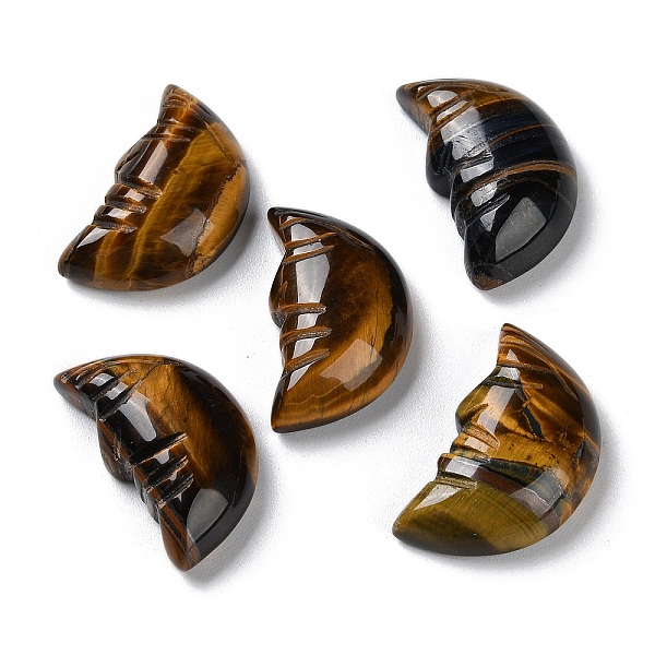 PandaHall Natural Tiger Eye Carved Healing Moon with Human Face Figurines, Reiki Energy Stone Display Decorations, 26x14~14.5x7mm Tiger Eye...
PandaHall Natural Tiger Eye Carved Healing Moon with Human Face Figurines, Reiki Energy Stone Display Decorations, 26x14~14.5x7mm Tiger Eye...