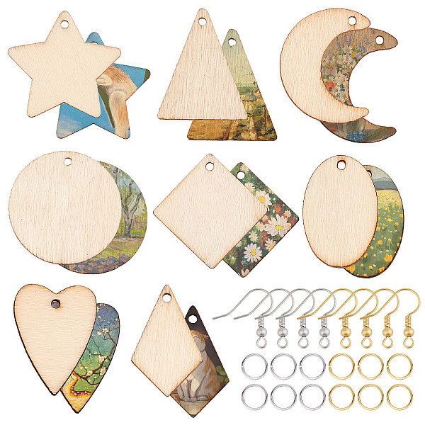 PandaHall SUNNYCLUE 520Pcs 80 Pairs Unfinished Wooden Earrings Wood Earring Blanks Kit Wood Large Charms 160Pcs Earring Hooks 200Pcs Jump..., Multicolor
PandaHall SUNNYCLUE 520Pcs 80 Pairs Unfinished Wooden Earrings Wood Earring Blanks Kit Wood Large Charms 160Pcs Earring Hooks 200Pcs Jump..., Multicolor