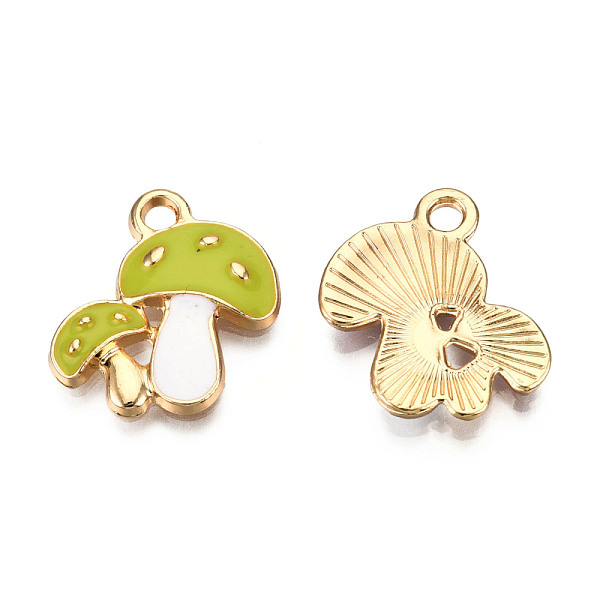PandaHall Autumn Theme Alloy Enamel Pendants, Cadmium Free & Lead Free, Double Mushroom, Light Gold, Yellow Green, 19.5x18x2.5mm, Hole...
PandaHall Autumn Theme Alloy Enamel Pendants, Cadmium Free & Lead Free, Double Mushroom, Light Gold, Yellow Green, 19.5x18x2.5mm, Hole...