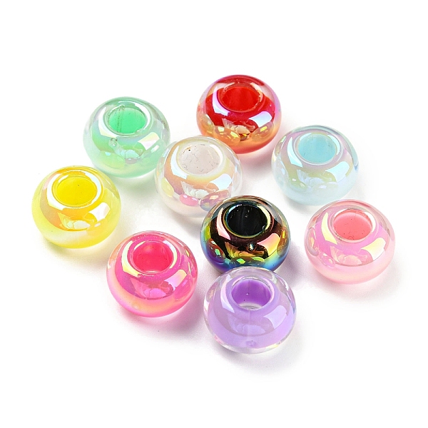 PandaHall UV Plating Rainbow Iridescent Acrylic European Beads, Large Hole Beads, Rondelle, Mixed Color, 14x8.5mm, Hole: 6mm Acrylic..., Multicolor
PandaHall UV Plating Rainbow Iridescent Acrylic European Beads, Large Hole Beads, Rondelle, Mixed Color, 14x8.5mm, Hole: 6mm Acrylic..., Multicolor