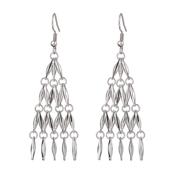 PandaHall 304 Stainless Steel Bar Link Chain Dangel Earrings, Tassel Chandelier Earrings for Women, Stainless Steel Color, 68x21mm 304...
PandaHall 304 Stainless Steel Bar Link Chain Dangel Earrings, Tassel Chandelier Earrings for Women, Stainless Steel Color, 68x21mm 304...