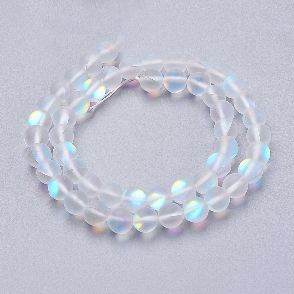 PandaHall Synthetic Moonstone Beads Strands, Holographic Beads, Frosted, Round, Clear, 10mm, Hole: 1mm, about 40pcs/strand, 15.1 inch...
PandaHall Synthetic Moonstone Beads Strands, Holographic Beads, Frosted, Round, Clear, 10mm, Hole: 1mm, about 40pcs/strand, 15.1 inch...