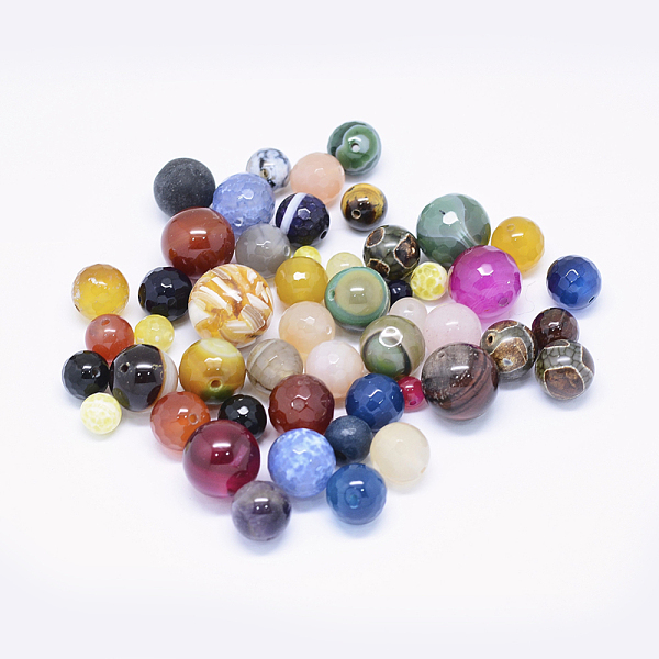 PandaHall Natural & Synthetic Mixed Stone Beads, Faceted/No Faceted, Round, 6~20mm, Hole: 1~2.5mm Mixed Stone Round Multicolor
PandaHall Natural & Synthetic Mixed Stone Beads, Faceted/No Faceted, Round, 6~20mm, Hole: 1~2.5mm Mixed Stone Round Multicolor