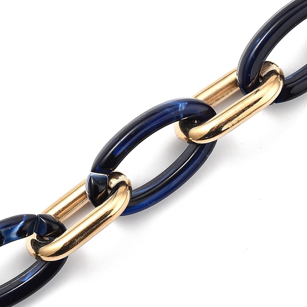 PandaHall Handmade CCB Plastic Cable Chains, with Acrylic Links, Golden, Dark Blue, Links: 28x17x5mm and 35x19.5x6mm, 39.37 inch(1m)/strand...
PandaHall Handmade CCB Plastic Cable Chains, with Acrylic Links, Golden, Dark Blue, Links: 28x17x5mm and 35x19.5x6mm, 39.37 inch(1m)/strand...
