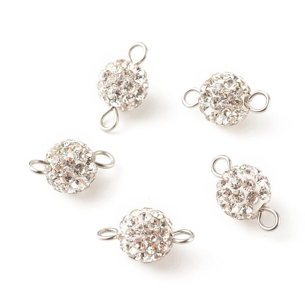 PandaHall Polymer Clay Rhinestone Connector Charms, with 304 Stainless Steel Loops, Round, Crystal, 14.5x8mm, Hole: 2mm Polymer Clay Round..., White
PandaHall Polymer Clay Rhinestone Connector Charms, with 304 Stainless Steel Loops, Round, Crystal, 14.5x8mm, Hole: 2mm Polymer Clay Round..., White
