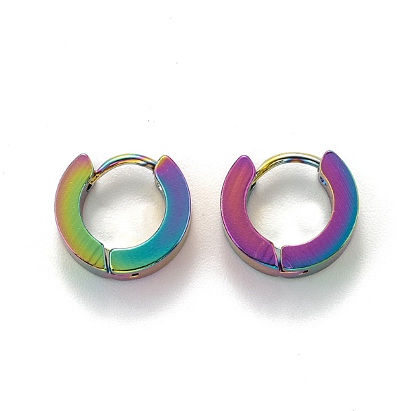 PandaHall 304 Stainless Steel Huggie Hoop Earrings, Hypoallergenic Earrings, Thick Hoop Earrings, Ring Shape, Rainbow Color, 10x11.5x3mm...
PandaHall 304 Stainless Steel Huggie Hoop Earrings, Hypoallergenic Earrings, Thick Hoop Earrings, Ring Shape, Rainbow Color, 10x11.5x3mm...