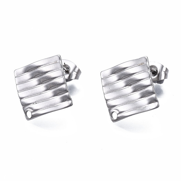 PandaHall 304 Stainless Steel Stud Earring Findings, with Ear Nuts/Earring Backs, Rhombus, Stainless Steel Color, 16x16.5mm, Hole: 1.4mm...
PandaHall 304 Stainless Steel Stud Earring Findings, with Ear Nuts/Earring Backs, Rhombus, Stainless Steel Color, 16x16.5mm, Hole: 1.4mm...