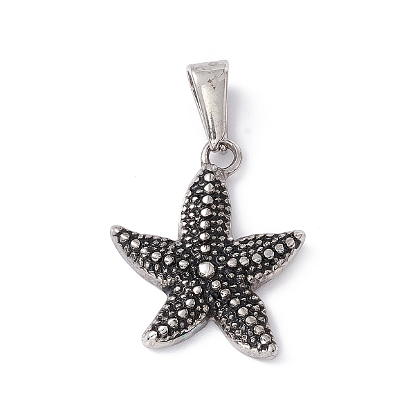 PandaHall 304 Stainless Steel Pendants, Starfish Charms, Antique Silver, 21x18x3mm, Hole: 3.5x7mm 304 Stainless Steel Starfish
PandaHall 304 Stainless Steel Pendants, Starfish Charms, Antique Silver, 21x18x3mm, Hole: 3.5x7mm 304 Stainless Steel Starfish