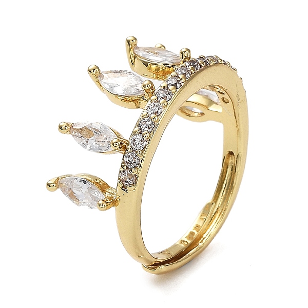 PandaHall Cubic Zirconia Crown Adjustable Rings, Rack Plating Real 18K Gold Plated Brass Ring, Lead Free & Cadmium Free, Long-Lasting Plated..., Clear
PandaHall Cubic Zirconia Crown Adjustable Rings, Rack Plating Real 18K Gold Plated Brass Ring, Lead Free & Cadmium Free, Long-Lasting Plated..., Clear