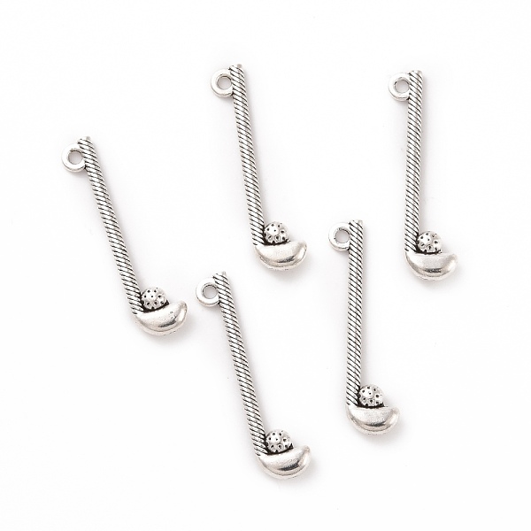 PandaHall Tibetan Style Alloy Pendants, Golf Stick, Antique Silver, 32x12x3.5mm, Hole: 1.8mm, 100pcs/bag Alloy Sports
PandaHall Tibetan Style Alloy Pendants, Golf Stick, Antique Silver, 32x12x3.5mm, Hole: 1.8mm, 100pcs/bag Alloy Sports