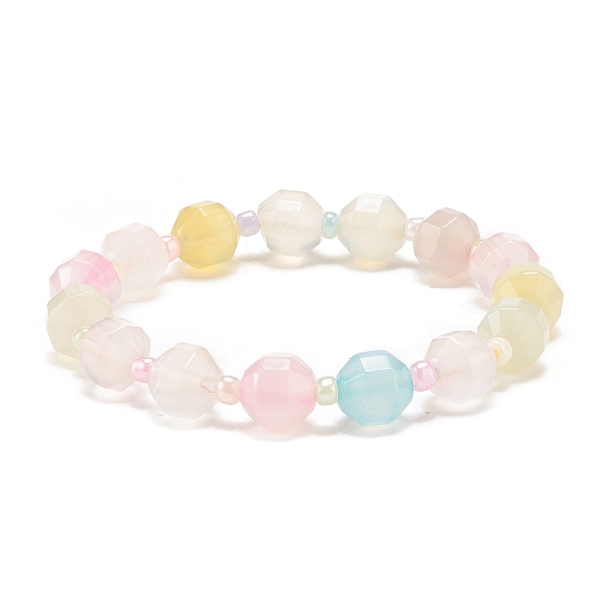 PandaHall Natural Agate Round Beaded Stretch Bracelet with Glass Seed, Gemstone Jewelry for Kid, Colorful, Inner Diameter: 1-3/4 inch(4.3cm)...
PandaHall Natural Agate Round Beaded Stretch Bracelet with Glass Seed, Gemstone Jewelry for Kid, Colorful, Inner Diameter: 1-3/4 inch(4.3cm)...