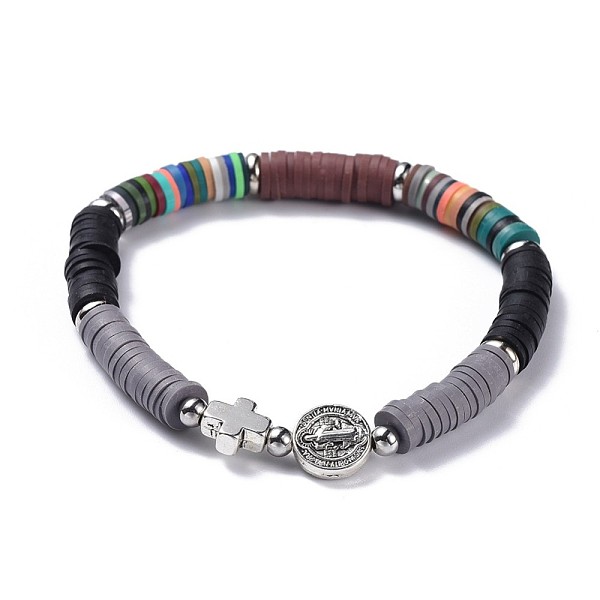 PandaHall Polymer Clay Heishi Beads Beads Stretch Bracelets, with Tibetan Style Alloy Beads, Brass Spacer Beads and 304 Stainless Steel..., Gray
PandaHall Polymer Clay Heishi Beads Beads Stretch Bracelets, with Tibetan Style Alloy Beads, Brass Spacer Beads and 304 Stainless Steel..., Gray