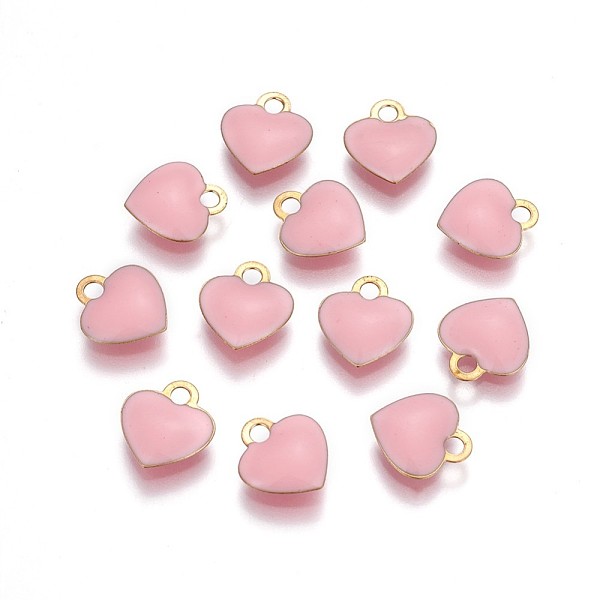 PandaHall Brass Charms, with Enamel, Enamelled Sequins, Long-Lasting Plated, Nickel Free, Real 18K Gold Plated, Heart, Pink, 10x9x2mm, Hole...
PandaHall Brass Charms, with Enamel, Enamelled Sequins, Long-Lasting Plated, Nickel Free, Real 18K Gold Plated, Heart, Pink, 10x9x2mm, Hole...