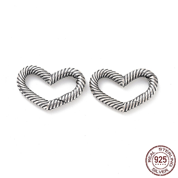 PandaHall 925 Sterling Silver Spring Gate Rings, Heart, Antique Silver, 10.5x16.5x2mm, Inner Diameter: 4x12mm Sterling Silver
PandaHall 925 Sterling Silver Spring Gate Rings, Heart, Antique Silver, 10.5x16.5x2mm, Inner Diameter: 4x12mm Sterling Silver