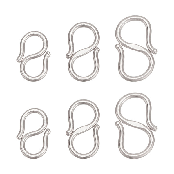 PandaHall ARRICRAFT 6Pcs 3 Styles Rhodium Plated 925 Sterling Silver S-Hook Clasps, with 925 Stamp, Platinum, 9~11x5.5~7x1mm, 2pcs/style...
PandaHall ARRICRAFT 6Pcs 3 Styles Rhodium Plated 925 Sterling Silver S-Hook Clasps, with 925 Stamp, Platinum, 9~11x5.5~7x1mm, 2pcs/style...
