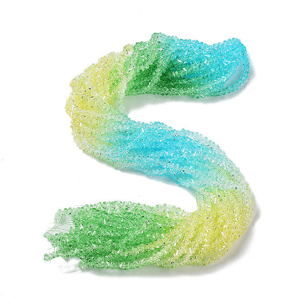 PandaHall Transparent Glass Bead Strands, Segmented Multi-color Beads, Triangle, Cyan, 4.5x4.5x3mm, Hole: 0.9mm, about 142pcs/strand...
PandaHall Transparent Glass Bead Strands, Segmented Multi-color Beads, Triangle, Cyan, 4.5x4.5x3mm, Hole: 0.9mm, about 142pcs/strand...