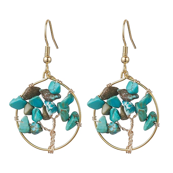 PandaHall Natural Howlite Chips Dangle Earrings, Tree of Life Copper Wire Wrap Drop Earrings, 45~47x24~25mm Howlite Tree of Life
PandaHall Natural Howlite Chips Dangle Earrings, Tree of Life Copper Wire Wrap Drop Earrings, 45~47x24~25mm Howlite Tree of Life