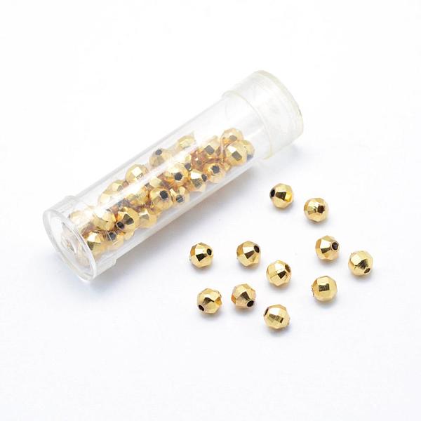 PandaHall Brass Spacers Beads, Faceted, Round, Lead Free & Cadmium Free & Nickel Free, Real 18K Gold Plated, 5mm, Hole: 1mm, 50pcs/box Brass...
PandaHall Brass Spacers Beads, Faceted, Round, Lead Free & Cadmium Free & Nickel Free, Real 18K Gold Plated, 5mm, Hole: 1mm, 50pcs/box Brass...