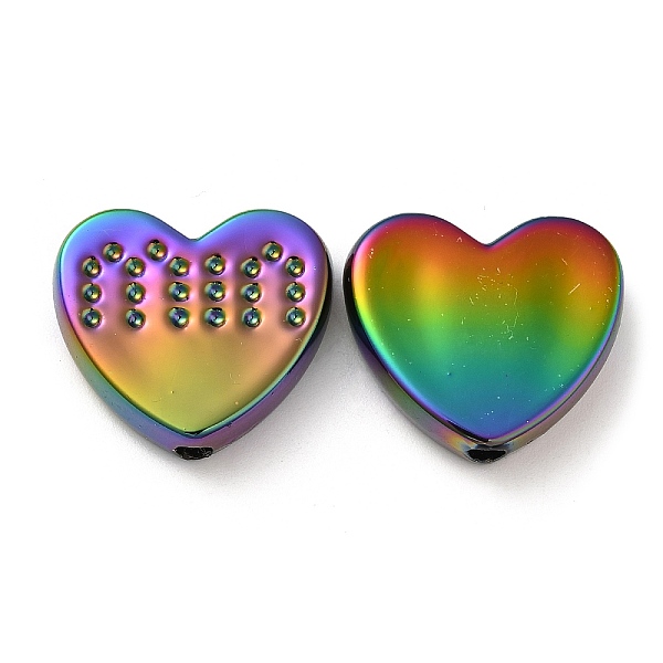 PandaHall UV Plating Opaque Acrylic Beads, Iridescent, Heart, Colorful, 18.5x20.5x5mm, Hole: 2.5mm Acrylic Heart
PandaHall UV Plating Opaque Acrylic Beads, Iridescent, Heart, Colorful, 18.5x20.5x5mm, Hole: 2.5mm Acrylic Heart