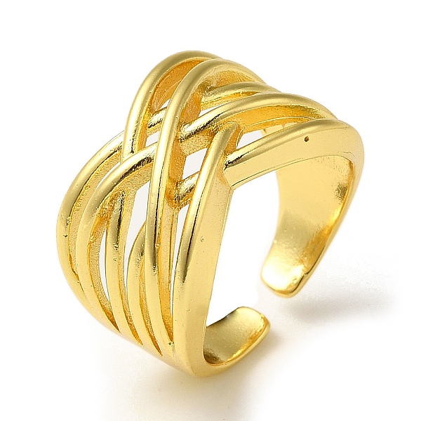PandaHall Criss Cross Rack Plating Brass Open Cuff Rings for Women, Real 18K Gold Plated, US Size 8 1/4(18.3mm) Brass Cross
PandaHall Criss Cross Rack Plating Brass Open Cuff Rings for Women, Real 18K Gold Plated, US Size 8 1/4(18.3mm) Brass Cross