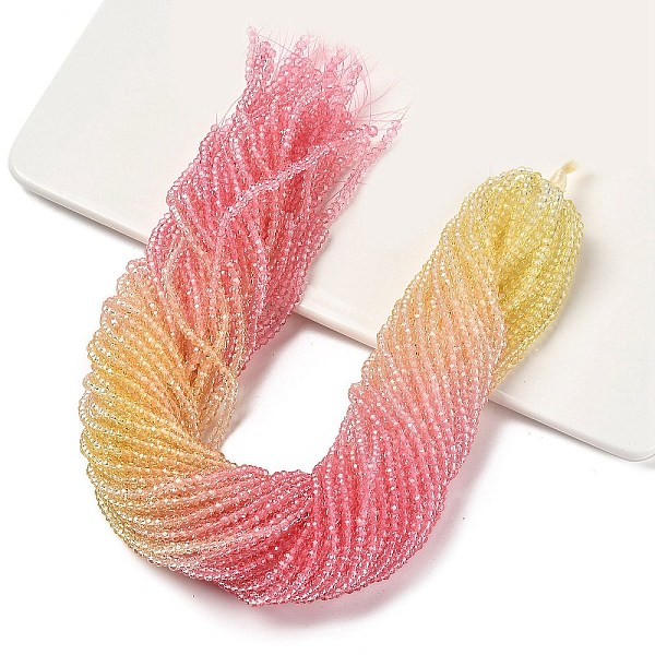 PandaHall Transparent Painted Glass Beads Strands, Faceted, Rondelle, Colorful, 2.6x2.5mm, Hole: 0.5mm, about 130pcs/strand, 12.99''(33cm)...
PandaHall Transparent Painted Glass Beads Strands, Faceted, Rondelle, Colorful, 2.6x2.5mm, Hole: 0.5mm, about 130pcs/strand, 12.99''(33cm)...