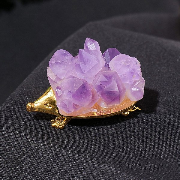 PandaHall Natural Raw Amethyst Display Decoration, Reiki Energy Stone Ornaments, Hedgehog, 45mm Amethyst Hedgehog
PandaHall Natural Raw Amethyst Display Decoration, Reiki Energy Stone Ornaments, Hedgehog, 45mm Amethyst Hedgehog
