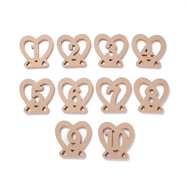 PandaHall Wooden Table Plate Display Decoration, Heart with Number1~20, for Birthday Wedding Party Decoration, Peru, 119x118.5x12.5mm Wood..., Brown
PandaHall Wooden Table Plate Display Decoration, Heart with Number1~20, for Birthday Wedding Party Decoration, Peru, 119x118.5x12.5mm Wood..., Brown