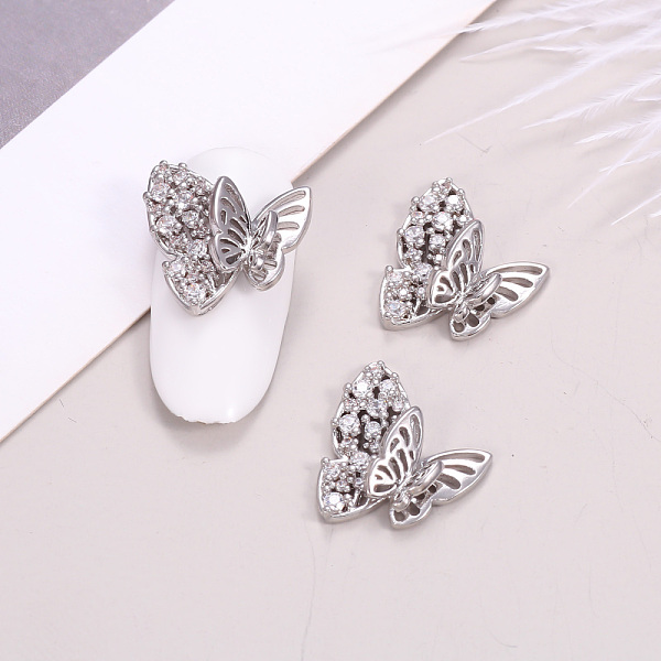 PandaHall Butterfly Brass Micro Pave Clear Cubic Zirconia Cabochons, Nail Art Studs, Nail Art Decoration Accessories, Platinum, 15x13.5x4mm...
PandaHall Butterfly Brass Micro Pave Clear Cubic Zirconia Cabochons, Nail Art Studs, Nail Art Decoration Accessories, Platinum, 15x13.5x4mm...