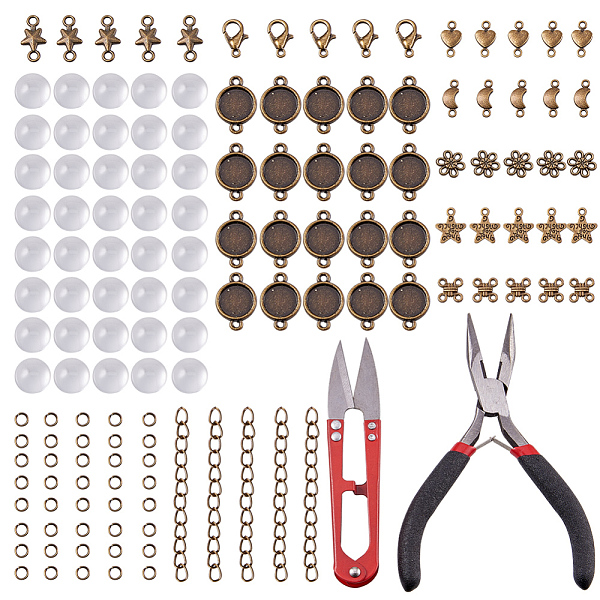PandaHall Retro DIY Link Bracelets Kits, Glass Cabochons, with Iron Open Jump Rings and Alloy Findings, Pliers & Scissors, Mixed Color..., Multicolor
PandaHall Retro DIY Link Bracelets Kits, Glass Cabochons, with Iron Open Jump Rings and Alloy Findings, Pliers & Scissors, Mixed Color..., Multicolor