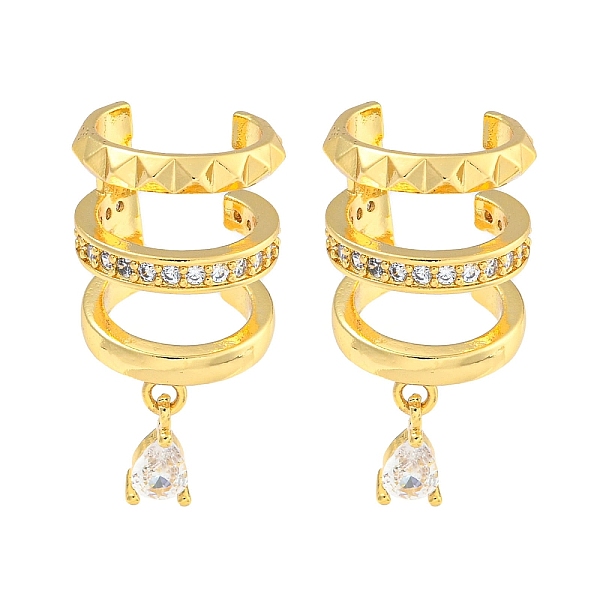 PandaHall Brass Micro Pave Cubic Zirconia Cuff Earrings, for Women, Real 18K Gold Plated, 27.5x14mm Brass Clear
PandaHall Brass Micro Pave Cubic Zirconia Cuff Earrings, for Women, Real 18K Gold Plated, 27.5x14mm Brass Clear
