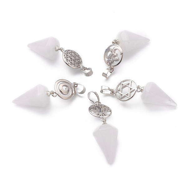 PandaHall Quartz Crystal Pendants, Rock Crystal Pendants, with Platinum Brass Snap on Bails, Votex/Om Symbol/Tree of Life/Flower of...
PandaHall Quartz Crystal Pendants, Rock Crystal Pendants, with Platinum Brass Snap on Bails, Votex/Om Symbol/Tree of Life/Flower of...