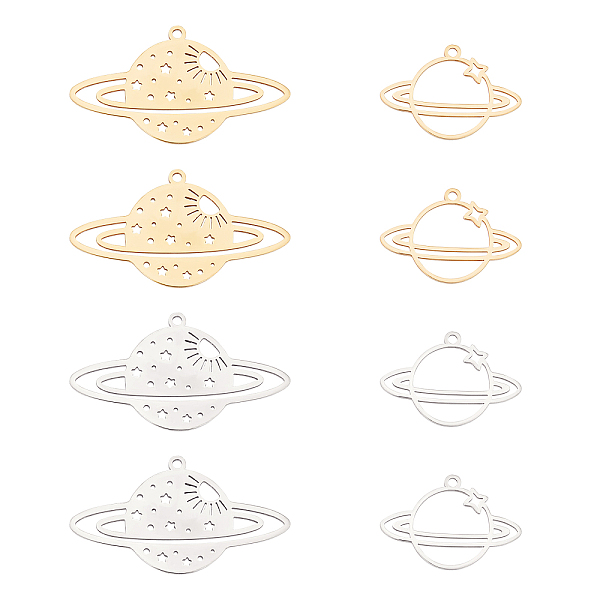PandaHall Unicraftale 8Pcs 4 Style Ion Plating(IP) 201 Stainless Steel Pendants, Laser Cut, Planet, Matte Silver Color, 2pcs/style 201...
PandaHall Unicraftale 8Pcs 4 Style Ion Plating(IP) 201 Stainless Steel Pendants, Laser Cut, Planet, Matte Silver Color, 2pcs/style 201...