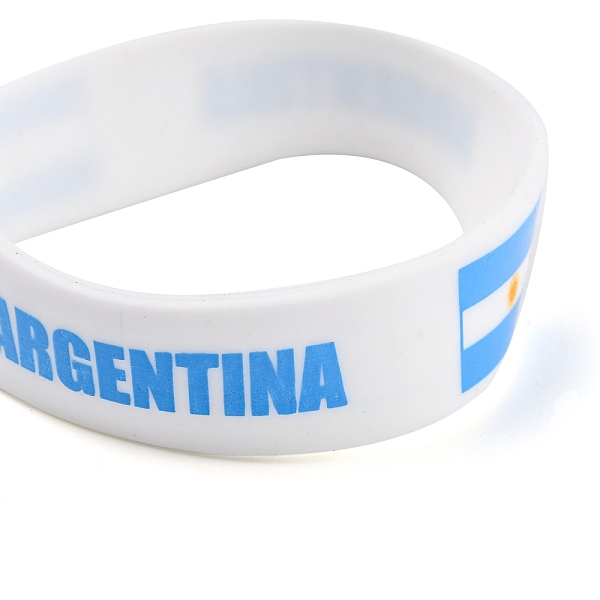 PandaHall Silicone Wristbands Bracelets, Cord Bracelets, Argentina, White, 202x19x2mm Silicone White
PandaHall Silicone Wristbands Bracelets, Cord Bracelets, Argentina, White, 202x19x2mm Silicone White